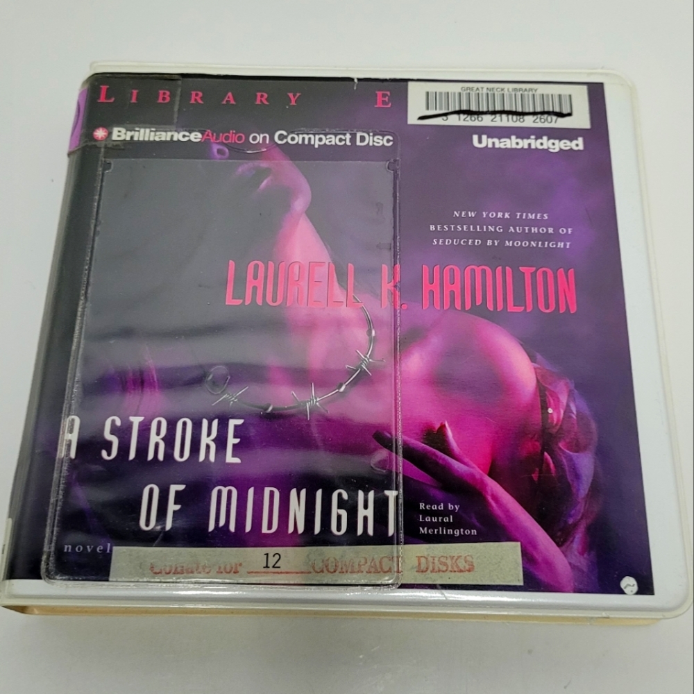 A Stroke of Midnight a novel by Laurell K Hamilton Audiobook on CDs Ex-Library